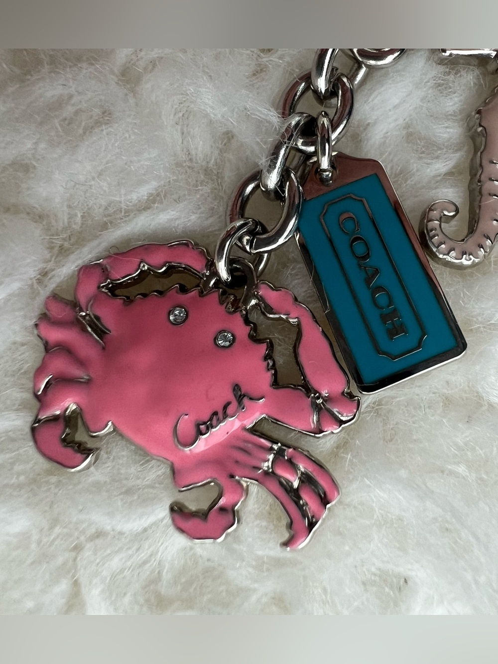 Coach VINTAGE Sea Life Cluster Charm Keychain - Picture 2 of 7